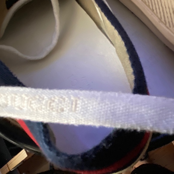 GUCCI MONOGRAMMED FABRIC SNEAKERS RUBBER SHOES 9.5-womens; mens-7.5 laced ITALy - Picture 6 of 11